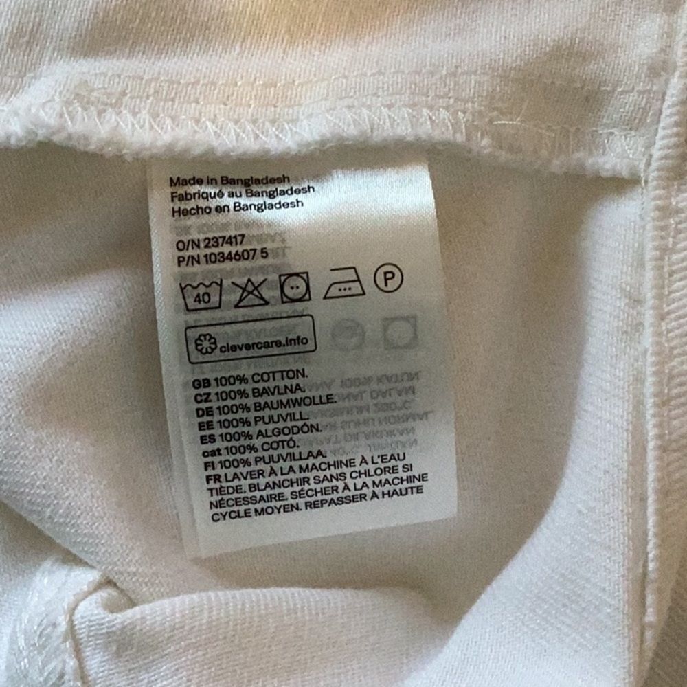H&M DIVIDED NWT WHITE LIGHT WEIGHT DENIM JACKET COAT SMALL CROPPED - Picture 7 of 8